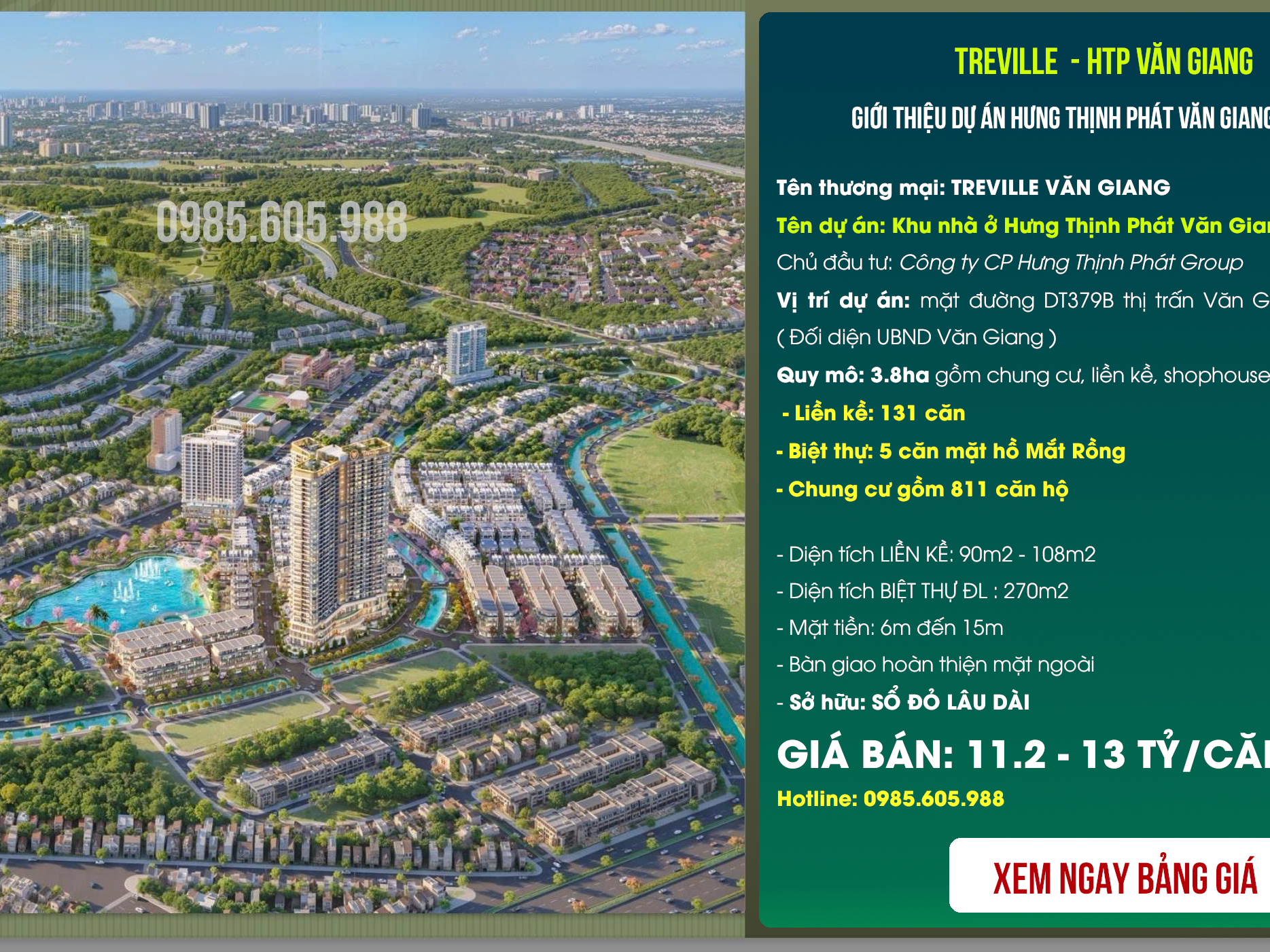 Giới thiệu dự án Hưng Thịnh Phát Văn Giang Hưng Yên ( TreVille ) mới nhất 2026